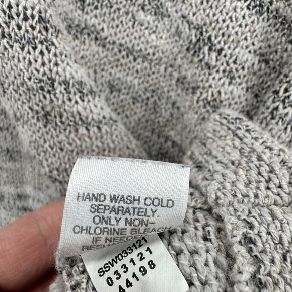 J Jill Sweater Womens Medium Gray Heathered V-Neck PureJill 3/4 Sleeve Pullover - Picture 7 of 8